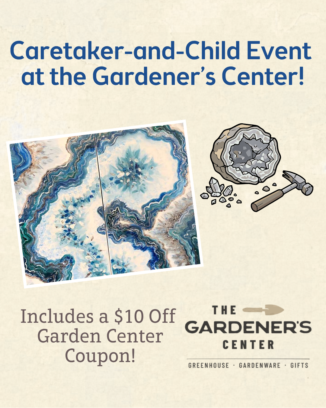 Caretaker-and-Child Event at The Gardener's Center in Darien! Two-Person Package